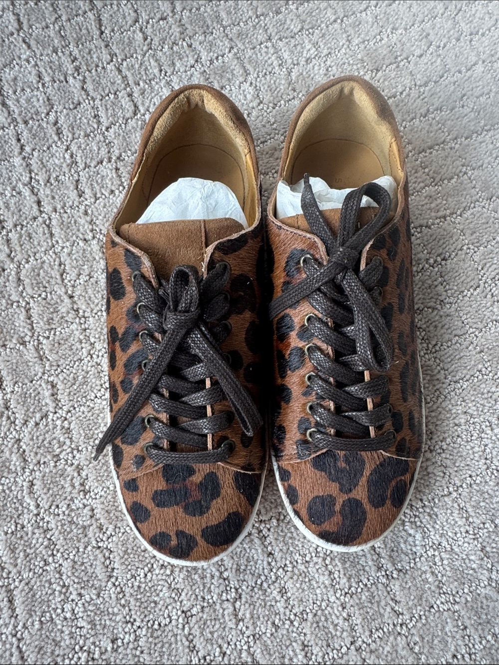SEZANE Leopard Print Women's pony hair Sneakers - brand new 37
